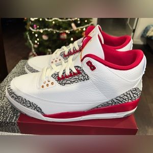 Air Jordan 3 Retro Cardinal Red Men’s 💯 authentic